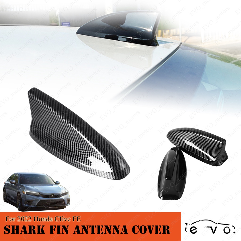 สําหรับ 2022 - 2024 Honda Civic FE Shark Fin Antenna Cover HRV / Vezel เสาอากาศตกแต่งคาร์บอนไฟเบอร์ออกแบบตกแต่ง Protector