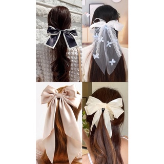 {พร้อมส่ง}Dazy Bow Decor Hair Clip (กิ๊บโบว์ติดผม)/หนังงยางโบว์/กิ๊บโบว์เกาหลี