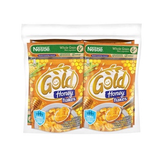 (แพ็ค 4 ซอง) Nestle Honey Gold Flakes Cereal เนสท์เล่ ฮันนี่ โกลด์ เฟลค อาหารเช้าซีเรียล 60 กรัม