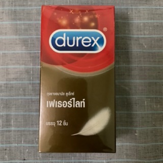 (📌ใหม่!!) Durex Fetherlite 52.5 มม. (ดูเร็กซ์ เฟเธอร์ไลท์ กล่องใหญ่ 12 ชิ้น)