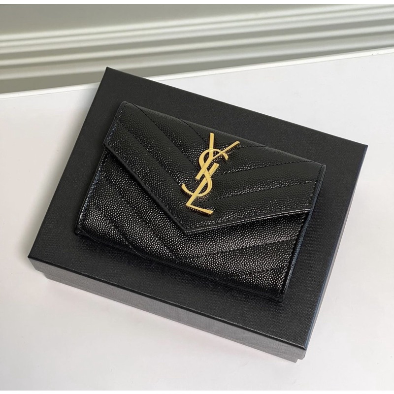 New ysl card holder ดำอะไหล่ทอง  อปก.fullset + rec.shopthai