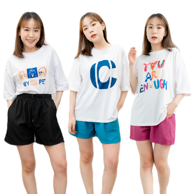 โปรโมชั่น : MT ชุดเซ็ท เซ็ทขาสั้น ชุดเซ็ทการ์ตูน เสื้อยืดกางเกงขาสั้น ชุดเข้าเซท 2 ชิ้น เนื้อผ้าใส่สบาย