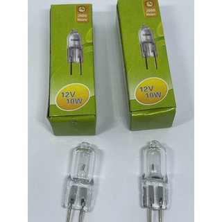 หลอด ฮาโลเจน G4 12V 10W สีวอมไวส์ ขาห่าง 4MM