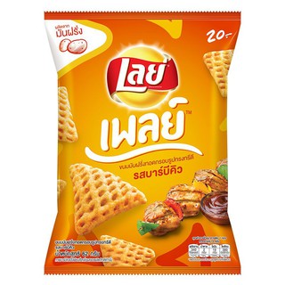 เลย์เพลย์ทรีดีมันฝรั่งทอดกรอบรสบาร์บีคิว ขนาด62กรัม แพ็ค3ซอง Lays Play Tree 3D Crispy BBQ Potato Chips Size 62 g.Pack 3