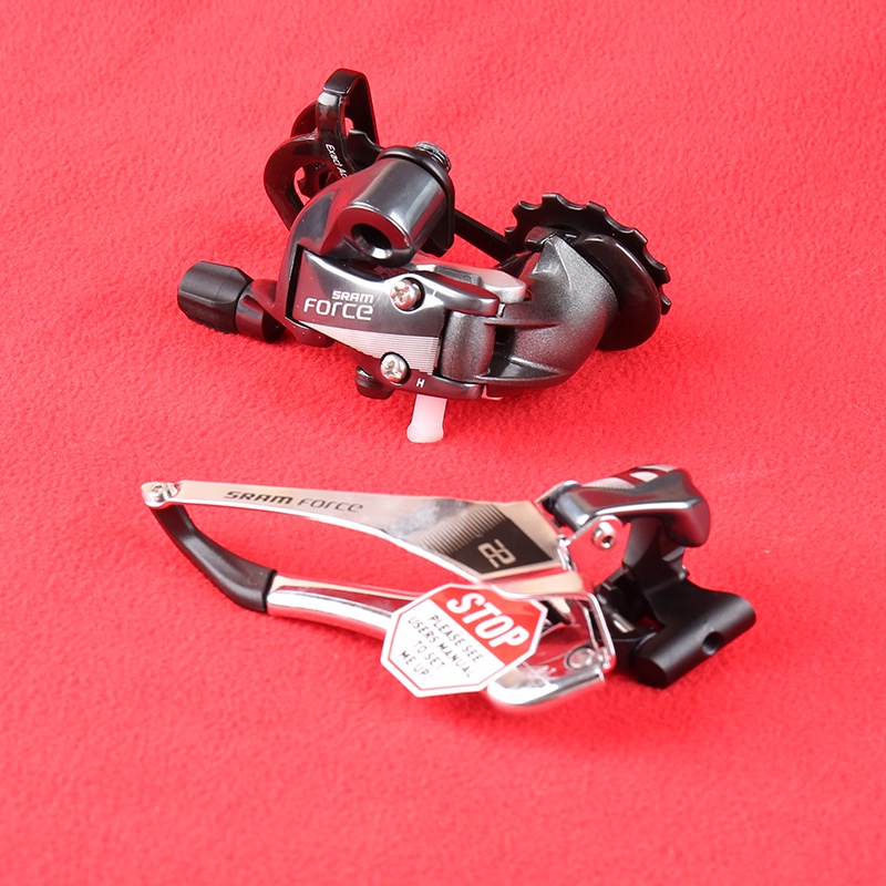 SRAM Force 22 2x11 Speed Road Groupset พร้อม derailleur หน้าและหลัง ขนาดสั้น/กลาง
