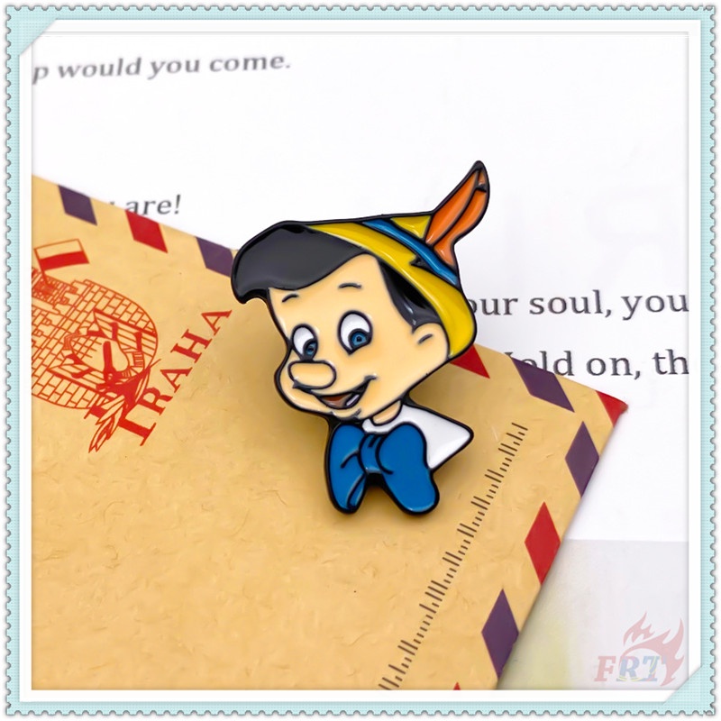 เข็มกลัด The Adventures of Pinocchio - Fairy Tale เข็มกลัดแฟชั่น Doodle Enamel Pins สําหรับติดกระเป๋าเป้สะพายหลัง 1 ชิ้น