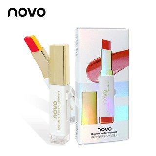 NOVO Double Color ลิปสติกสีมอยซ์เจอไรเซอร์สีลิปสติก