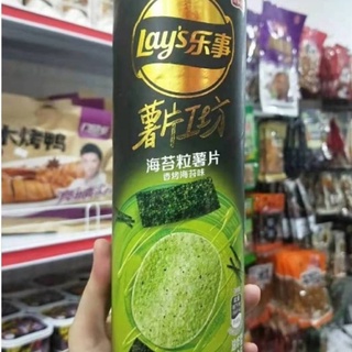 Lay’s乐事薯片工坊海苔粒薯片香烤海苔味104g เลย์จีน รสสาหร่ายอบกรอบ ขนาด 104 กรัม