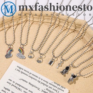 Mxfashione สร้อยคอคู่รัก มินิมอล ย้อนยุค มิตรภาพ เครื่องประดับผู้ชาย เด็กผู้หญิง นักบินอวกาศ สร้อยคอ สไตล์เกาหลี