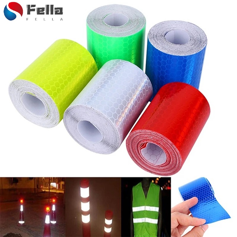 [ใหม่] สติกเกอร์สะท้อนแสง 5*100 ซม. / คําเตือนความปลอดภัย จักรยาน ตกแต่งตัวถัง แถบสะท้อนแสง / เทปฟิล์มกาวในตัว