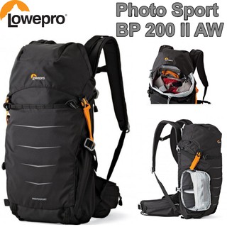 กระเป๋ากล้อง Photo Sport BP 200 AW II Lowepro black กันน้ำ ประกันศูนย์ 1 ปี (ส่ง EMS ฟรี)