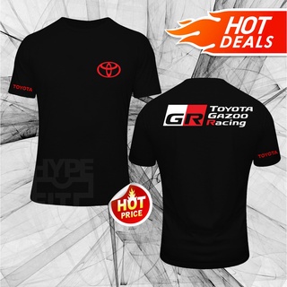 คอตต้อนคอกลมใหม่ พร้อมส่ง เสื้อยืด ลายโลโก้ Toyota GR Gazoo Racing สีดํา สีเทา สีขาว สีแดงS-5XL