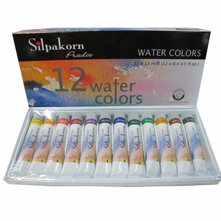 สีน้ำ 12 สี 12 ml. ศิลปากรประดิษฐ์