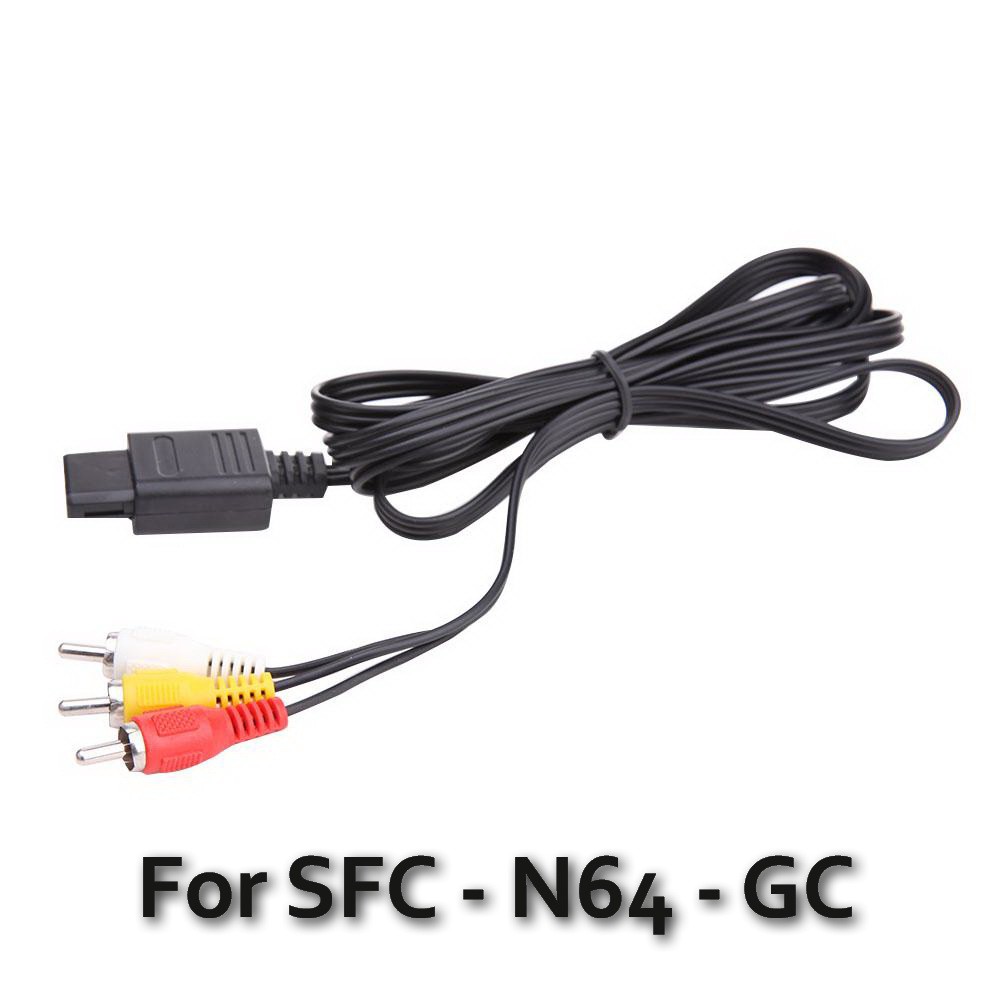 AV AUDIO/VIDEO CABLE FOR SFC GC N64 (BRANDNEW) สายสัญญาณสำหรับเครื่อง SFC GC N64 !!