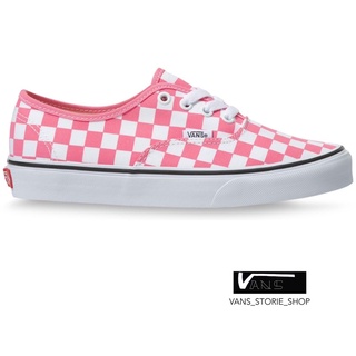 VANS AUTHENTIC CHECKERBOARD PINK LEMONADE TRUE WHITE SNEAKERS สินค้ามีประกันแท้