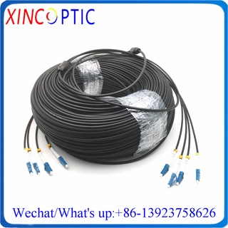 40M,4C/4F SM 9/125,OS1,G657A,LSZH/TPU Jacket,LC/ST/SC/FCUPC 4.0mm Armored 4Core Single Mode Fiber Optic Patch Cord Cable