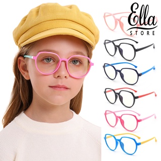 Ellastore123 แว่นตาซิลิโคน กันแสงสีฟ้า สําหรับเด็ก 1 คู่