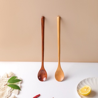 Korean Long Handle Wooden Spoon 13Inch Cooking Spoon Stirring Spoon