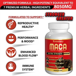 Maca 8050 Mg Peruvian Maca Root Superfood / เม็ด เนเจอร์ ทรูทร์ โสมเปรู มาคา / กินร่วมกับ ถั่งเช่า หญ้าแพะหงี่