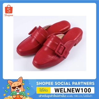 Sincera Brand (Premium Soft Shoes)รองเท้าเปิดส้น สูง 1 นิ้ว สีแดง Cherry