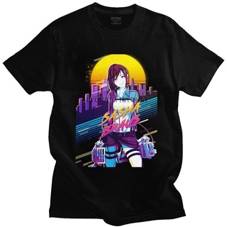 เสื้อยืดผ้าฝ้าย เสื้อยืดแขนสั้น ผ้าฝ้าย พิมพ์ลายอนิเมะ Attack On Titan Vaporwave Sasha Braus สําหรับผู้ชาย