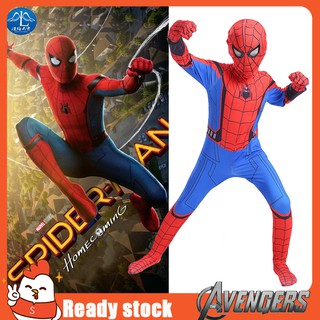 Superhero เสื้อผ้าเด็กคอสเพลย์เด็ก Heroes Returns Red Black Spiderman  Costume Suit