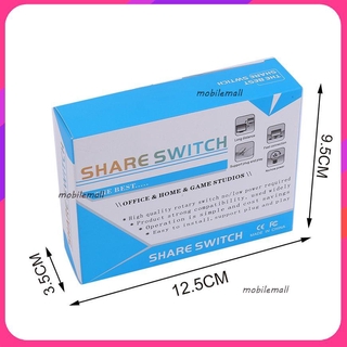 Usb Sharing Share Switch Box Hub 2 พอร์ตเครื่องพิมพ์คอมพิวเตอร์สแกนเนอร์