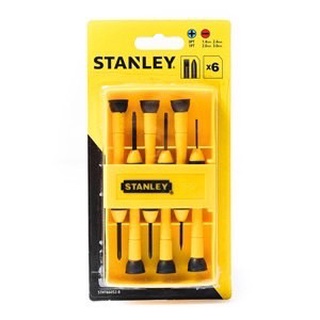 STANLEY ไขควงซ่อมนาฬิกา 6 ชิ้น รุ่น 66-052 สแตนเลย์ ของแท้ 100% สินค้าพร้อมส่ง