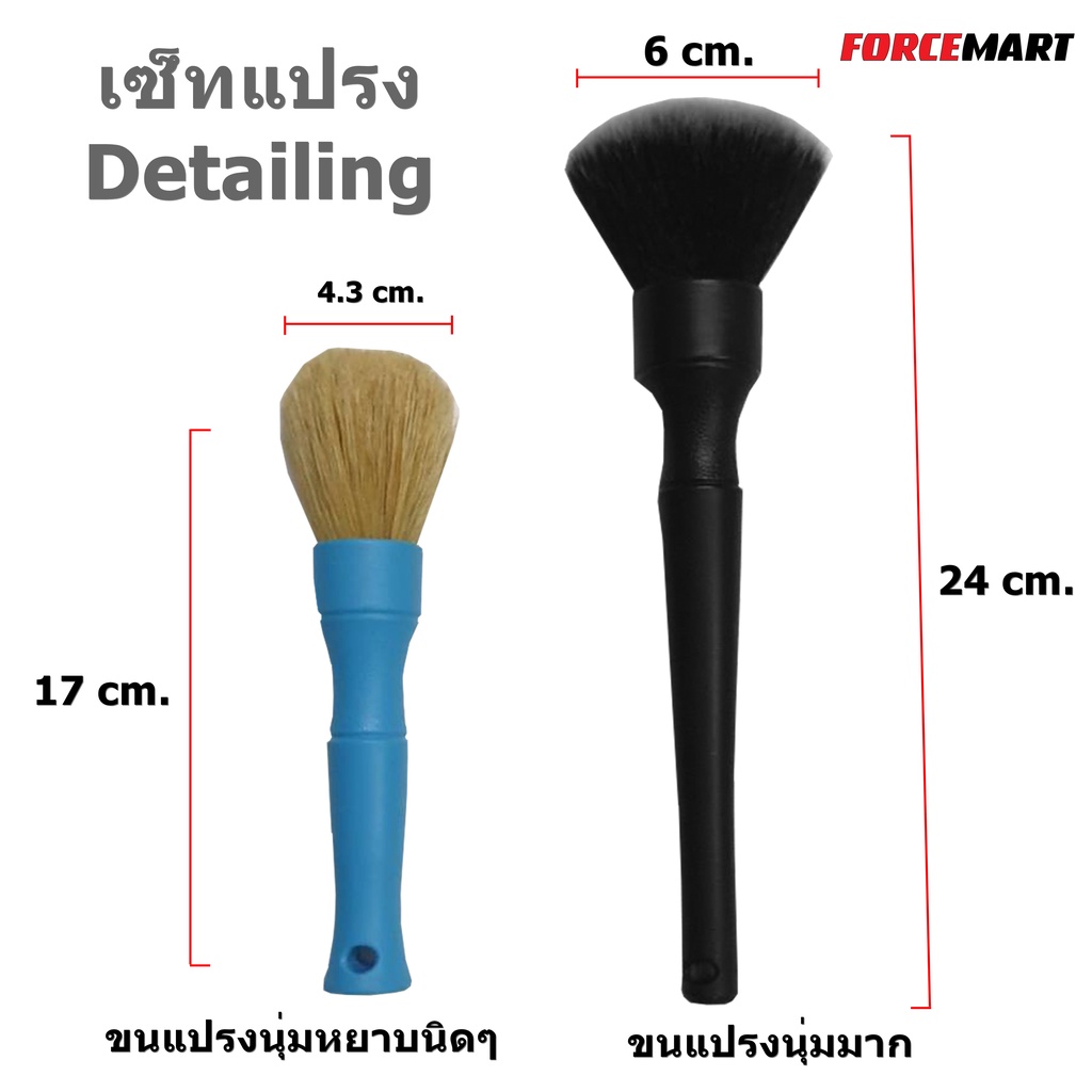 เซ็ทแปรงดีเทลลิ่ง Detailing Brush (เซ็ท 2 ชิ้น ขนแปรง 2 แบบ)