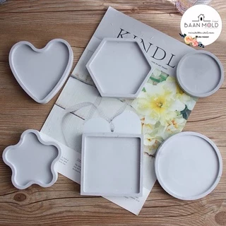 (พร้อมส่ง) แม่พิมพ์ซิลิโคน พิมพ์เรซิ่น พิมพ์กระถางปูน แม่พิมพ์ถาดรองแก้ว