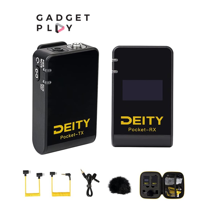 Deity Pocket Wireless Microphones, 2.4GHz Wireless Lavalier Microphone with OLED Display, Lapel mic 