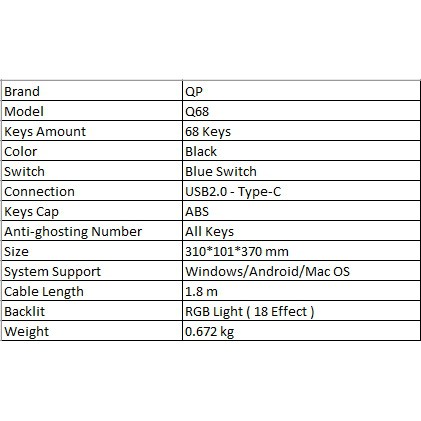 Q68 Mechanical Keyboard - w4lbbv2akl - ThaiPick