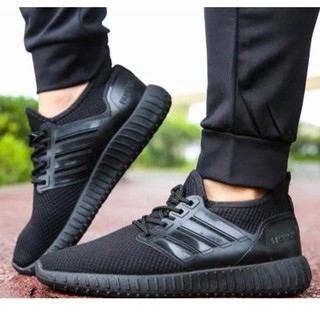 New รองเท้า รองเท้าผ้าใบสีดำผู้ชาย No.C004 - Black