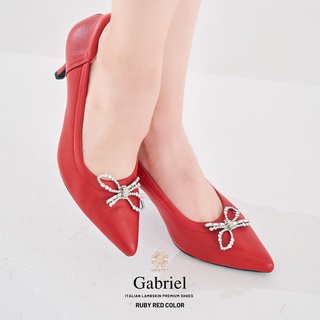 รองเท้าหนังแกะ รุ่น Gabeiel Ruby Red color (สีแดง)