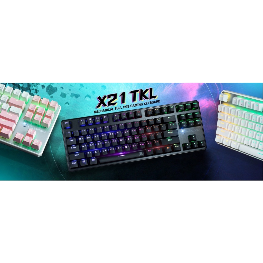 Nubwo X21 TKL Mechanical Full RGB Gaming Keyboard คีบอร์ดเมคานิคอล.ของใหม่ ประกัน 2 ปี