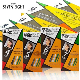 PAON Seven Eight Hair Color Brown &amp; Black #04,#05,#06,#07 พาออน เซเว่น-เอท ครีมเปลี่ยนสีผม 40g.