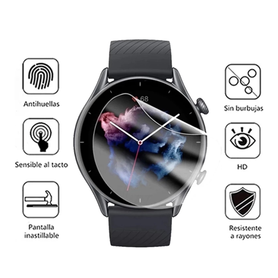 film amazfit gtr3 GTR 3 ฟิล์ม 3d ฟิล์มใส มีสองแบบ เลือกได้ ราคา ถูกที่สุด ดีลบีเคเค แกลเลอรีภาพที่ 2