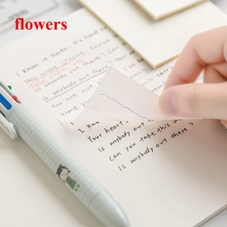 Flowers กระดาษโน้ตมีกาว แบบใส 50 แผ่น สําหรับโรงเรียน สํานักงาน