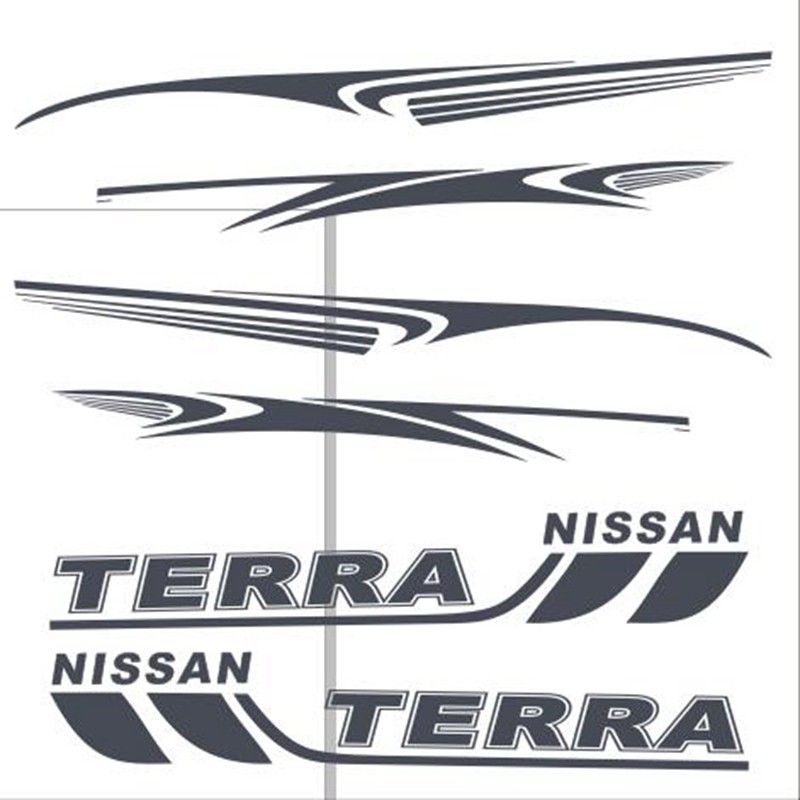 Nissan Tuda car sticker garland TERRA special side skirt sticker car ...