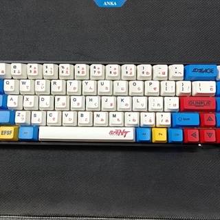 Backlit คีย์บอร์ด Gundam Mobile Suit theme PBT sublimation keycap cherry BOX ชาเขียวสีดำแกนสีแดงส่วนบุคคลที่กำหนดเอง DIY