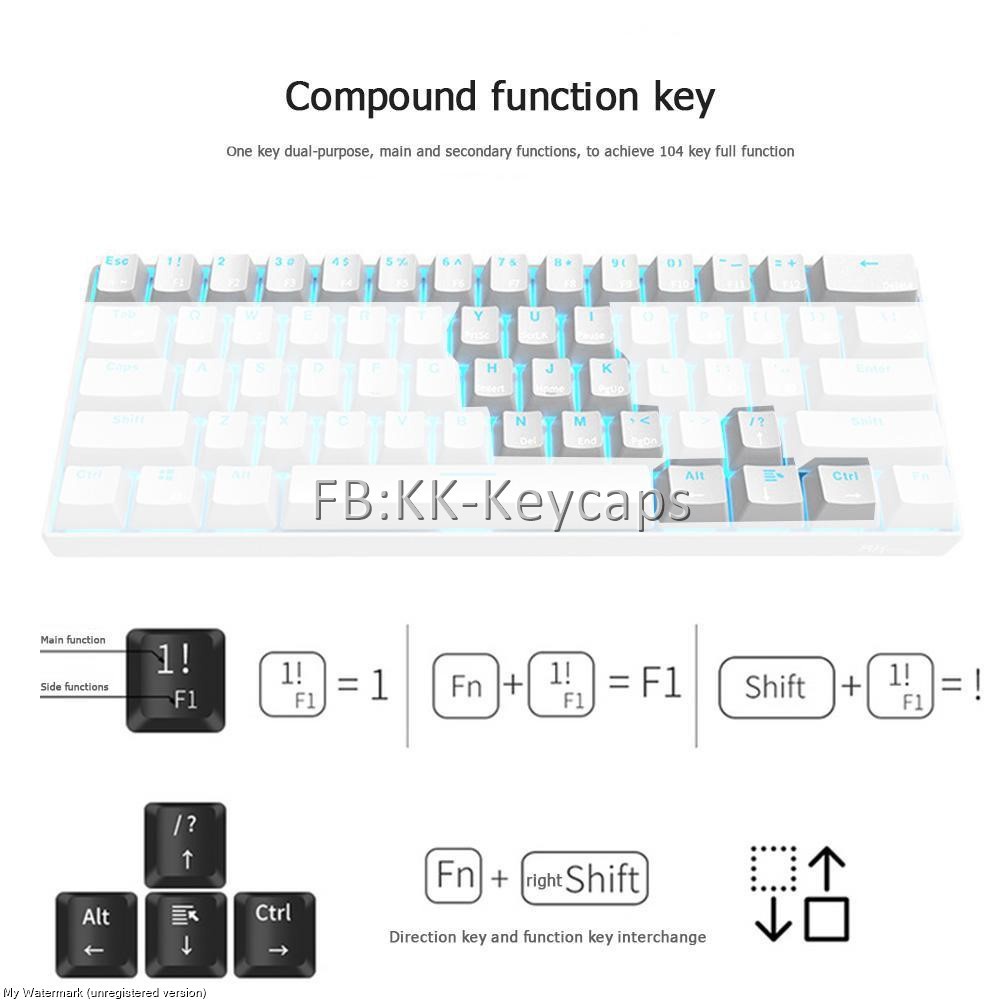 RK61 Keyboard คีย์บอร์ด(พร้อมส่งจากไทย) - 7csw6sanmj - ThaiPick