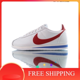 รองเท้าวิ่ง Nike Classic Cortez Nylon Prem "White Blue Red" Forrest Gump Retro Sports