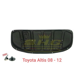 แผ่นกันร้อนฝากระโปรง Altis 08-12 Toyota หน้า + ฟรีกิ๊บกด 15 ตัว (เทียบแท้)