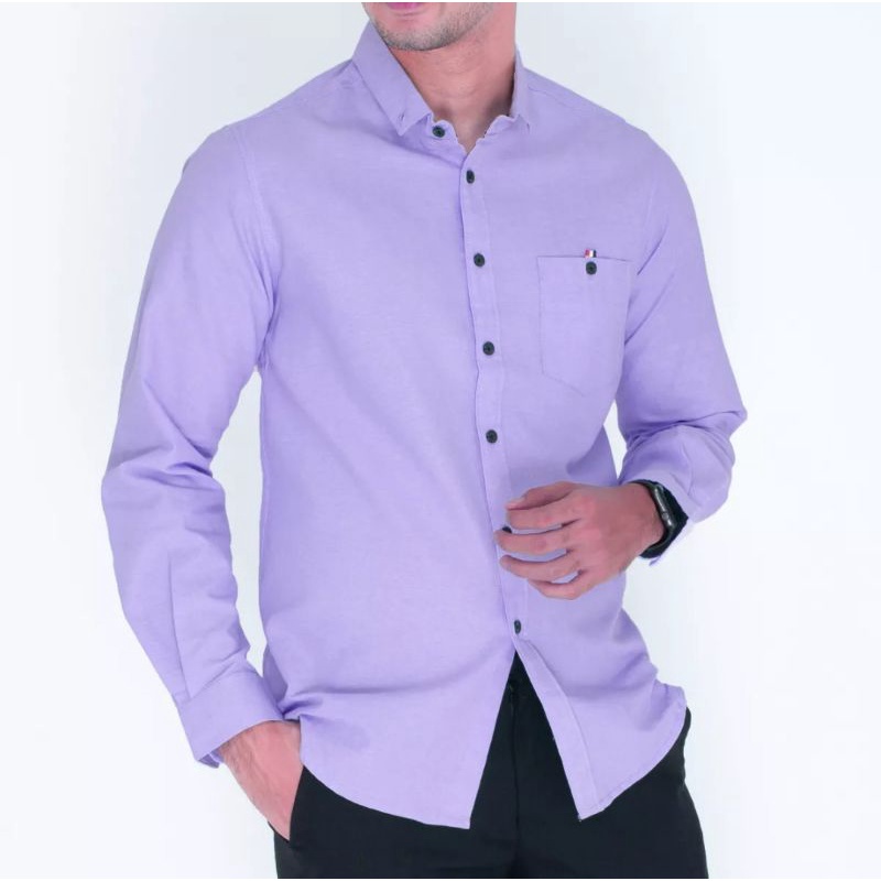 UNGU HIJAU KEMEJA LILAC PLAIN เสื้อสีม่วง & SAGE สีเขียวเสื้อ FORMAL WORK PLAIN แขนยาว LILAC สี PLAIN เสื้อ