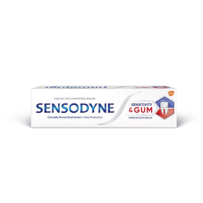 SENSODYNE SENSITIVITY & GUM TOOTHPASTE 100G เซ็นโซดายน์ เซ็นซิทิวิตี้ & กัม ยาสีฟัน 100ก.