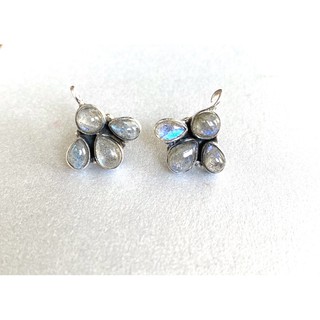 ต่างหูเงินแท้925 ตัวเรือนเงินแท้ประดับออร์นิค(Silver Earring)