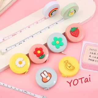 YOTAI สายวัด สายวัดตัว เอว  แบบมีปุ่มกดสาย ตลับเมตรพกพา ขนาด 150 CM