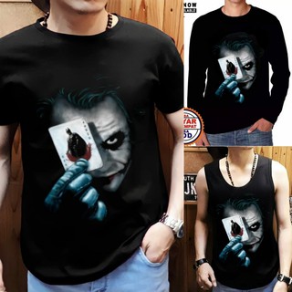 เสื้อยืด ตัวยาว ลาย Joker Card Motif