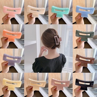 Hairpin Grip Clip Hair Accessories กิ๊บหนีบผมแฟชั่นสไตล์เกาหลี กิ๊บหนีบผมสี่เหลี่ยมผืนผ้า กิ๊บหนีบผมสี่เหลี่ยมขนาดใหญ่ กิ๊บหนีบผมสีพาสเทล