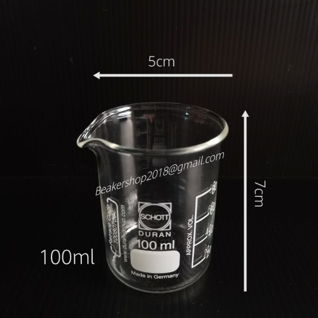 บีกเกอร์​ 100ml​ Duran, made in Germany